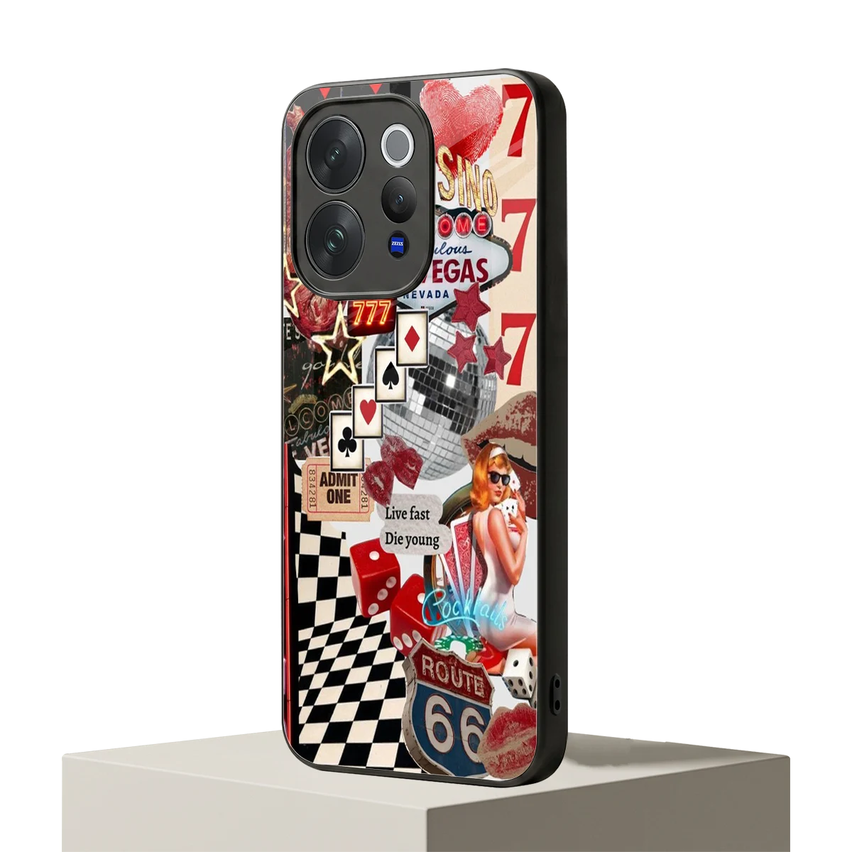 Fabulous Vegas vivo v70 mobile cover | shockproof glass phone case