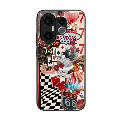 Fabulous Vegas back phone cover | glass case for vivo x200 fe