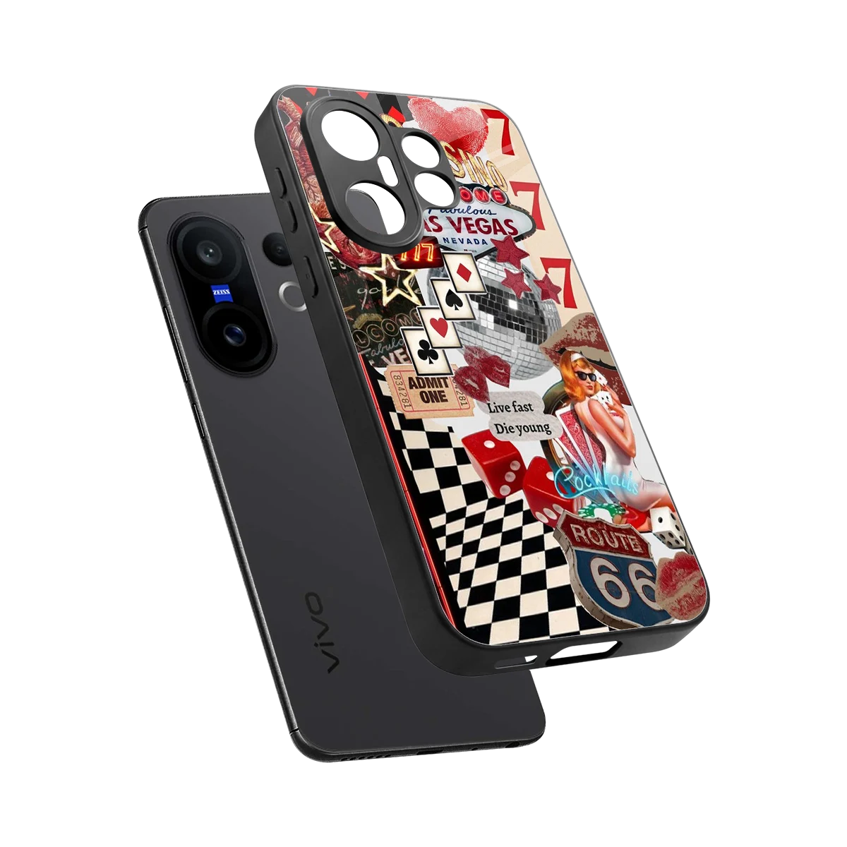 Fabulous Vegas sleek vivo x200 fe cover with tempered glass back and TPU edges