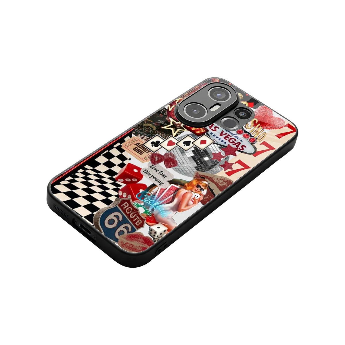 Fabulous Vegas stylish phone case for vivo x200 fe | glossy glass and slim fit
