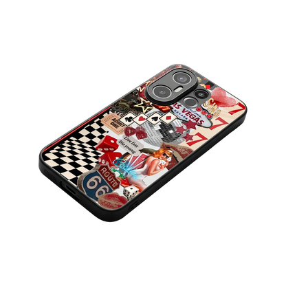 Fabulous Vegas stylish phone case for vivo x200 fe | glossy glass and slim fit