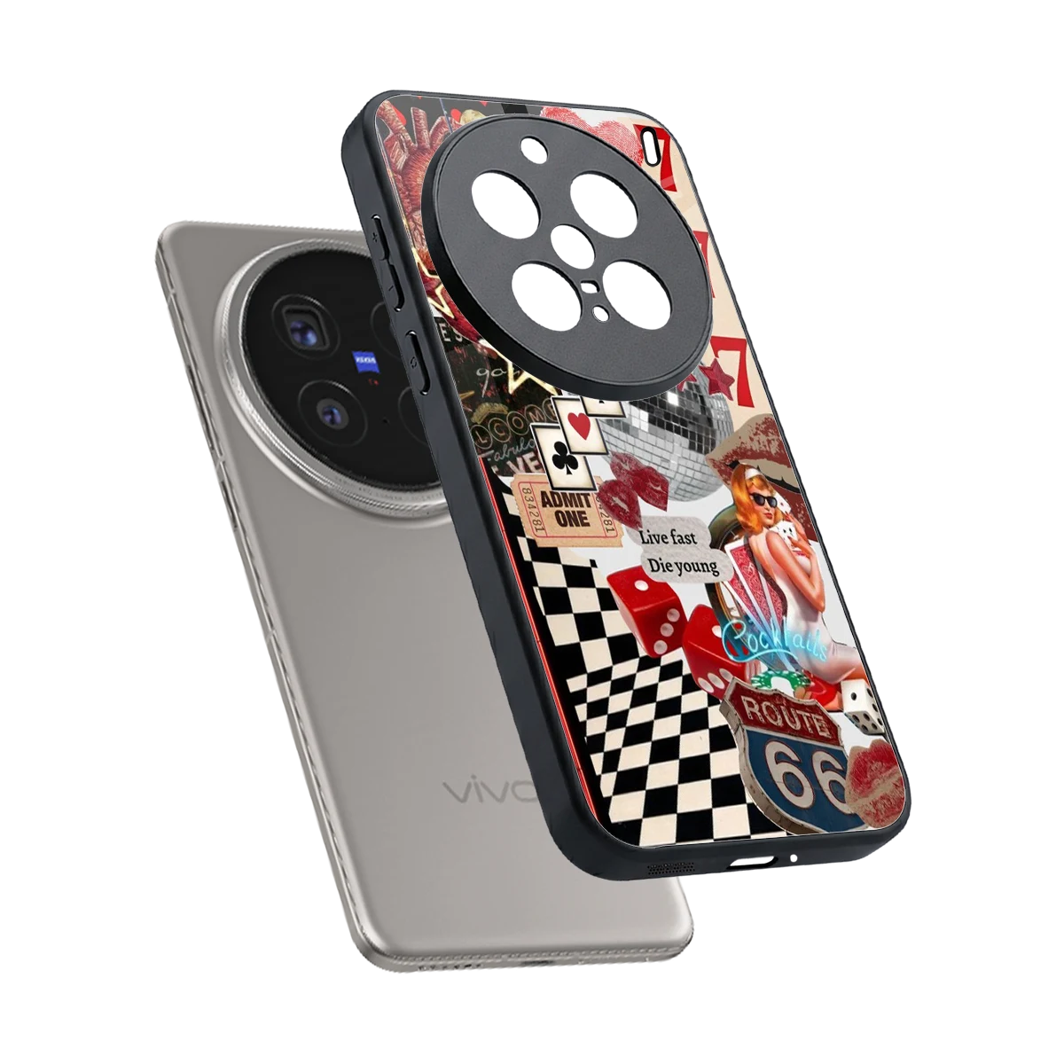Fabulous Vegas sleek vivo x200 pro cover with tempered glass back and TPU edges