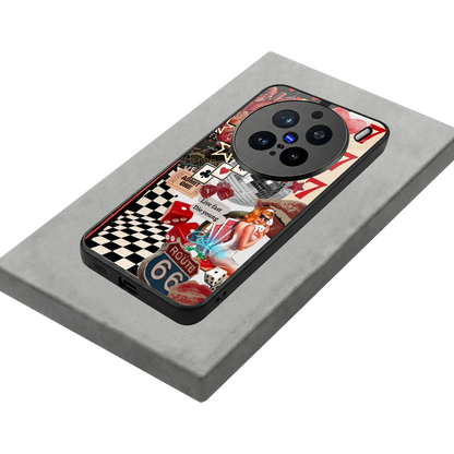 Fabulous Vegas stylish phone case for vivo x200 pro | glossy glass and slim fit
