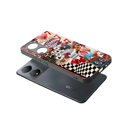 Fabulous Vegas sleek Vivo-y100 cover with tempered glass back and TPU edges