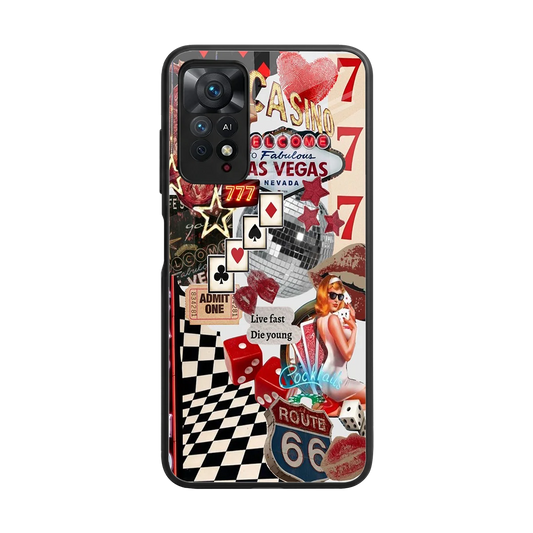 Fabulous Vegas back phone cover | glass case for redmi note 11 pro