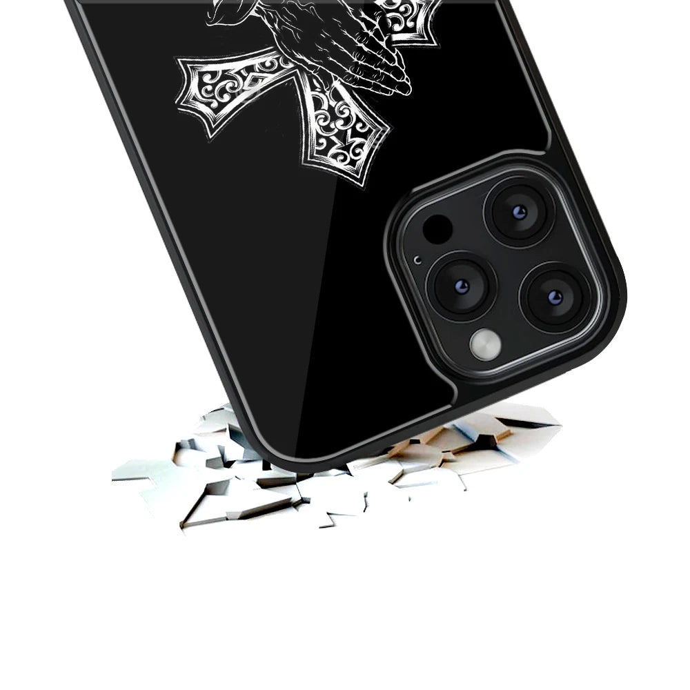 Durable Glass Back Mobile Case for iPhone, Samsung, OnePlus, Google Pixel, Redmi, Vivo, Oppo