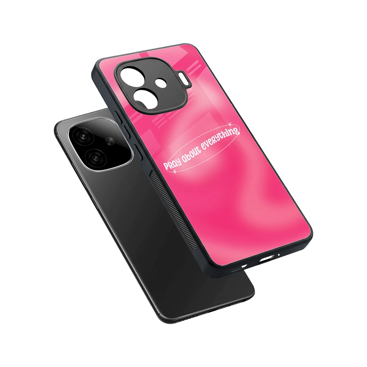 Faith First sleek iqoo neo 10r 5g cover with tempered glass back and TPU edges