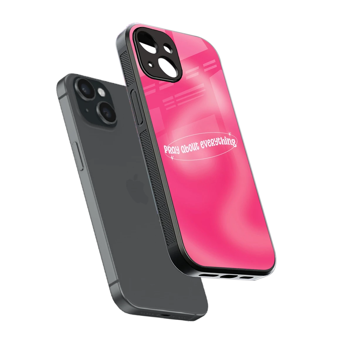 Faith First sleek iphone 13 cover with tempered glass back and TPU edges