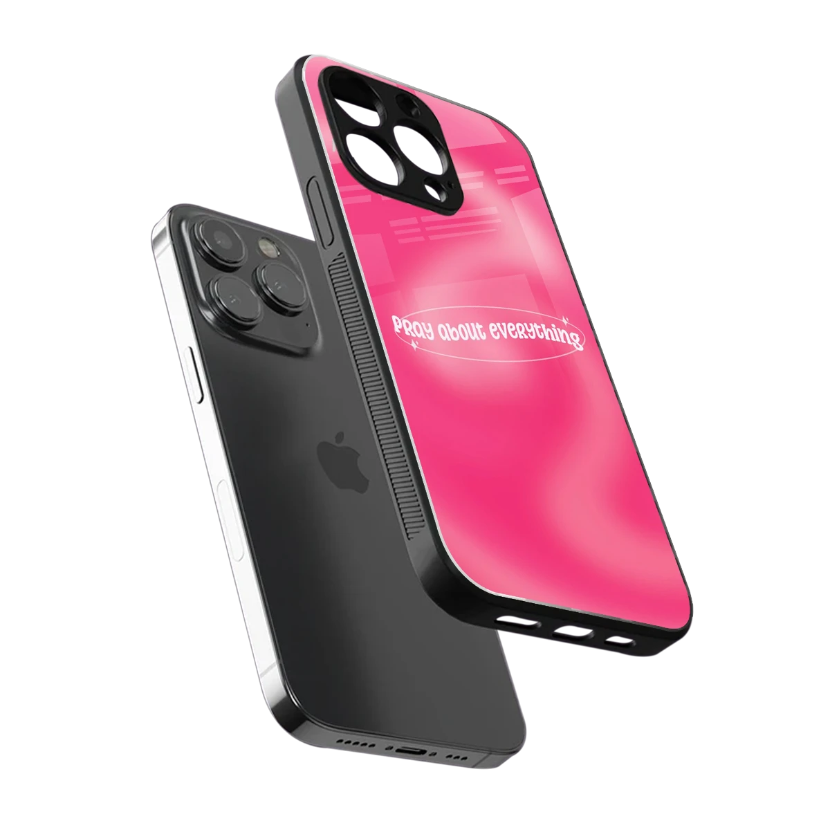 Faith First sleek iphone 15 pro max cover with tempered glass back and TPU edges
