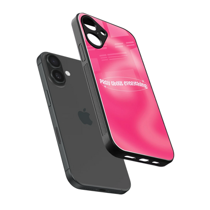 Faith First sleek iphone 16 plus cover with tempered glass back and TPU edges