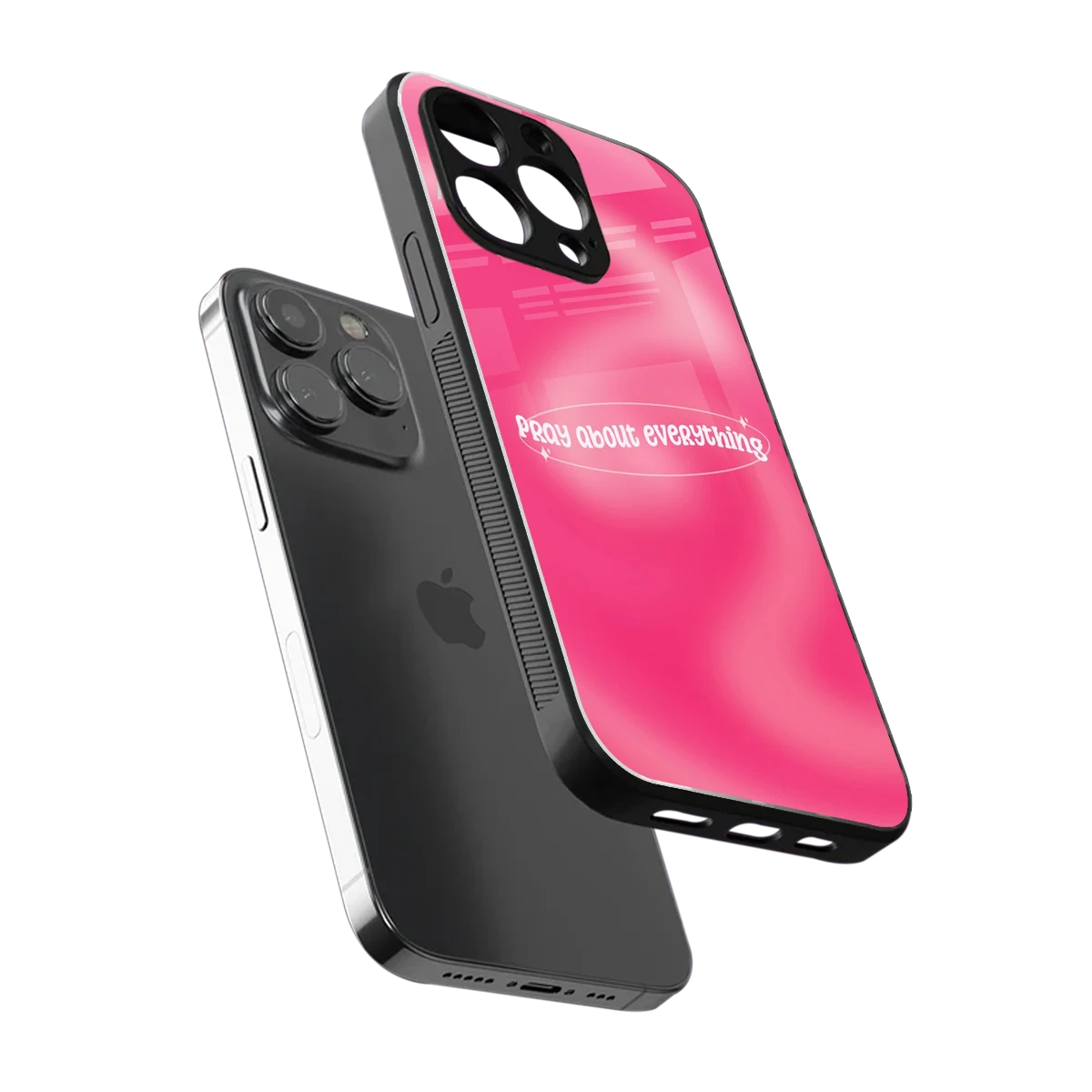 Faith First sleek iphone 16 pro max cover with tempered glass back and TPU edges