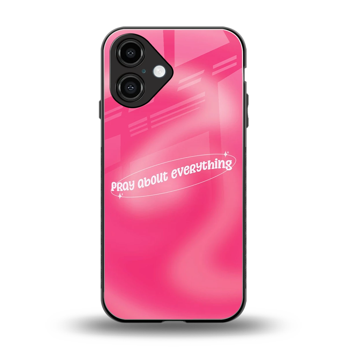 Faith First back phone cover | glass case for iphone 16