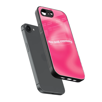 Faith First sleek iphone 16e cover with tempered glass back and TPU edges