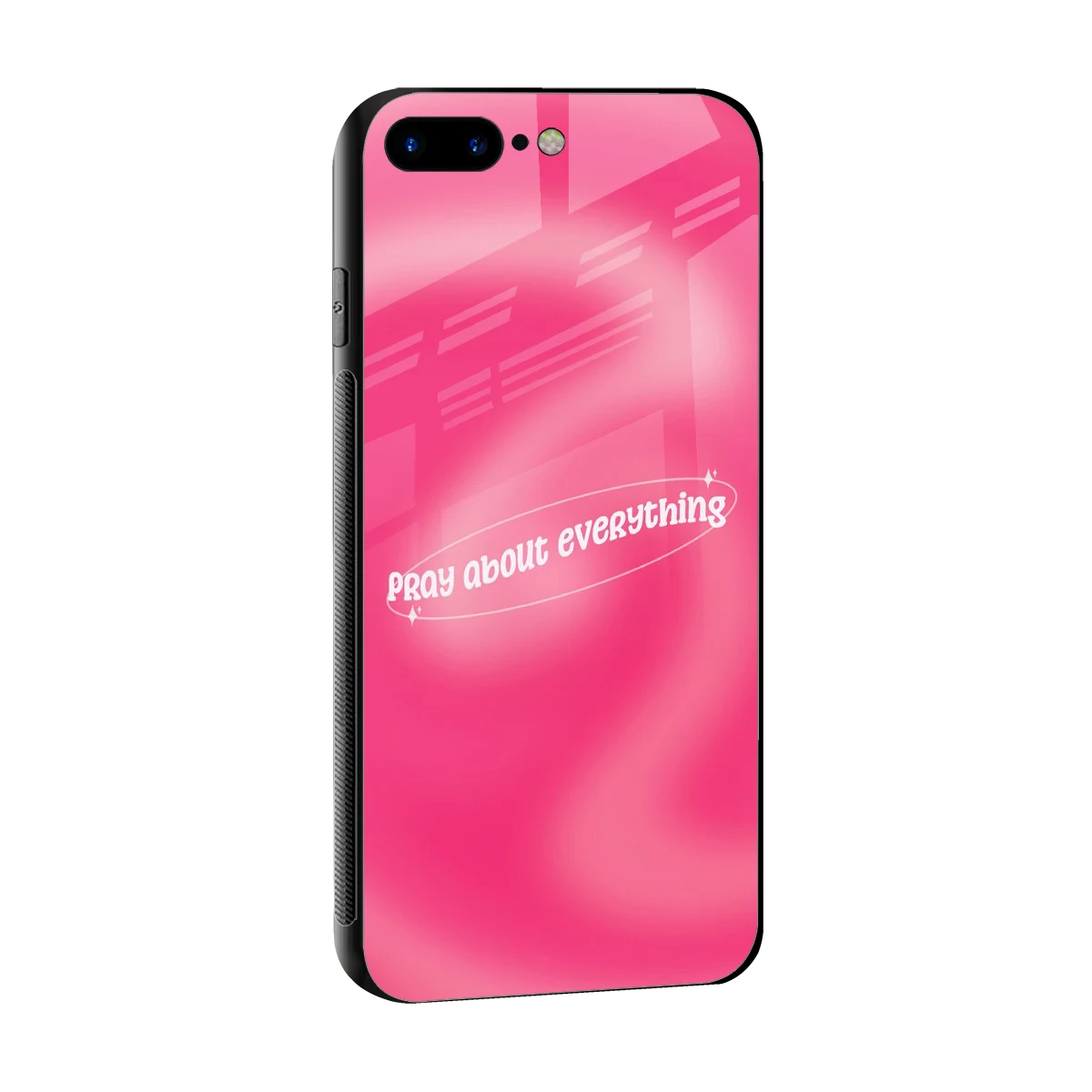 Faith First sleek iphone 8 plus cover with tempered glass back and TPU edges