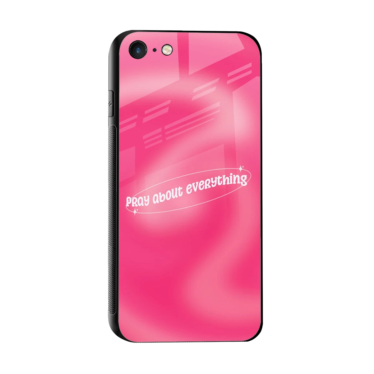 Faith First sleek iphone 7 cover with tempered glass back and TPU edges