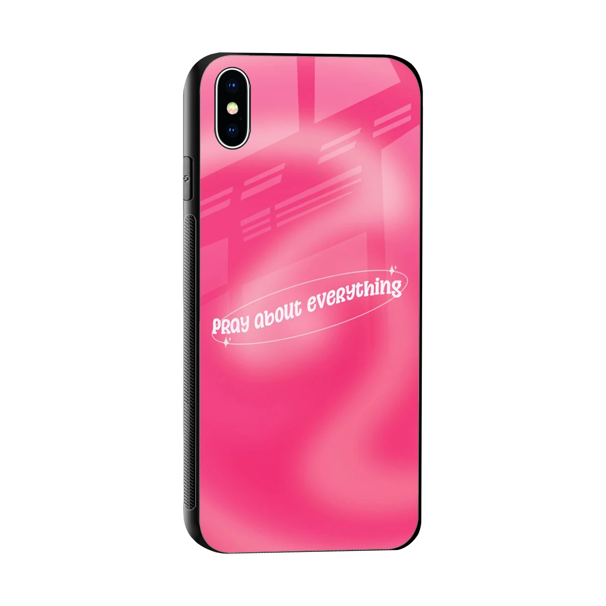 Faith First sleek iphone xs max cover with tempered glass back and TPU edges