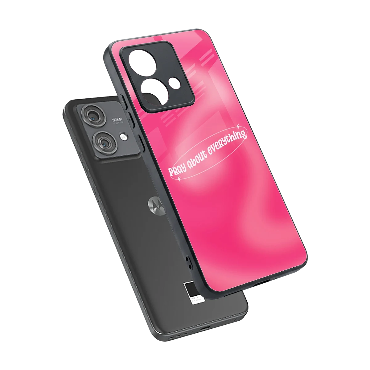 Faith First sleek motorola edge 40 neo 5g cover with tempered glass back and TPU edges