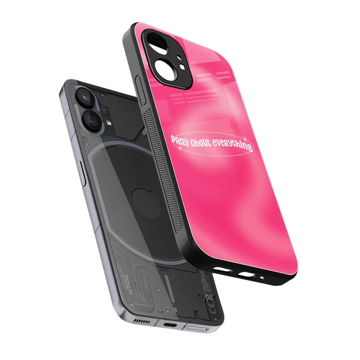 Faith First sleek nothing phone 1 cover with tempered glass back and TPU edges