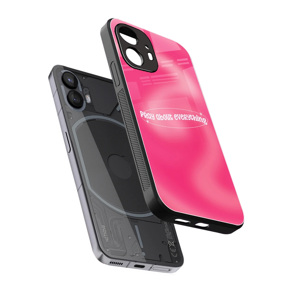Faith First sleek nothing phone 2 cover with tempered glass back and TPU edges