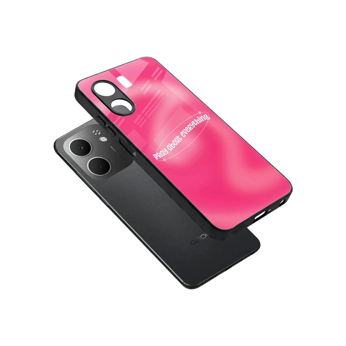 Faith First sleek oppo a5x 5g cover with tempered glass back and TPU edges