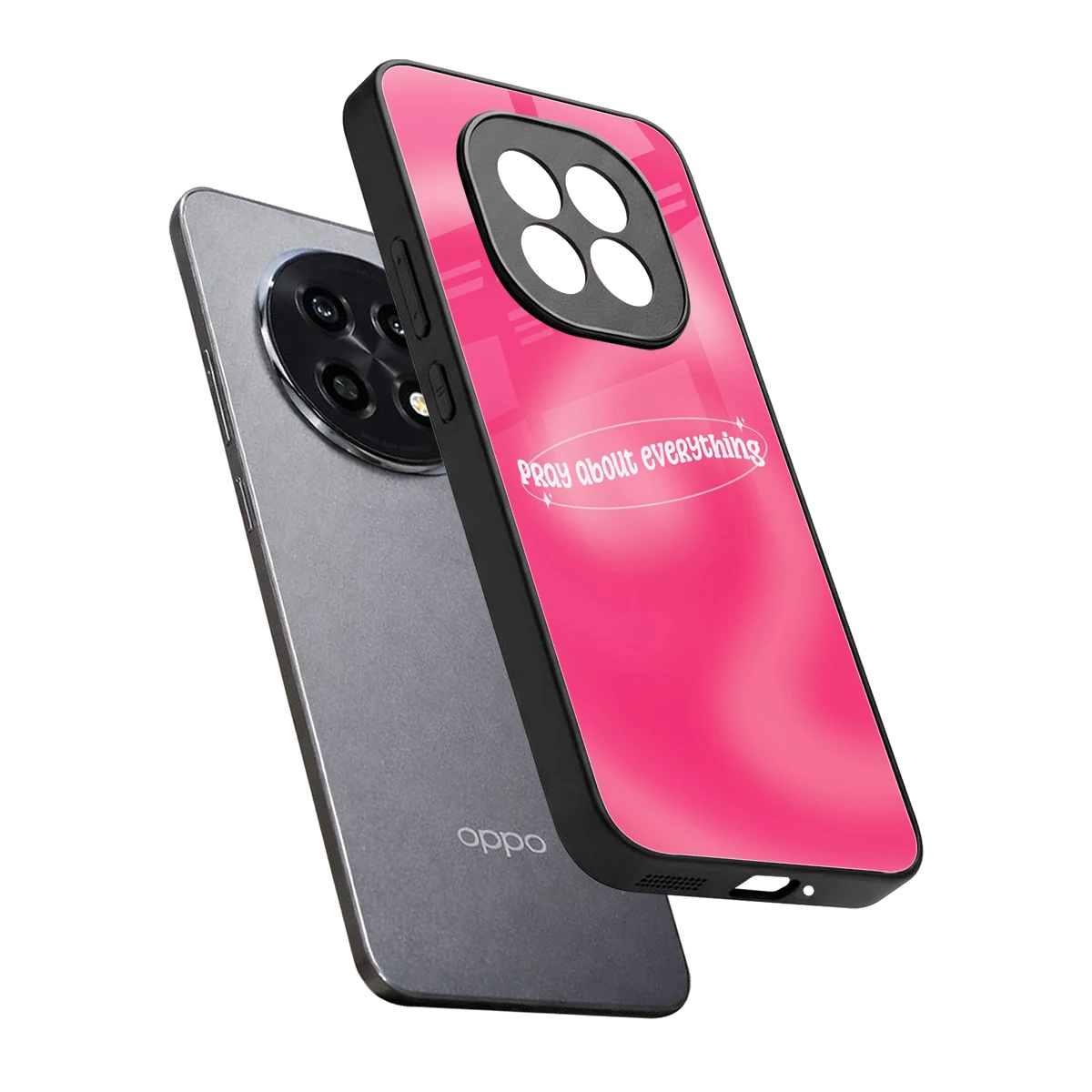 Faith First sleek oppo f29 pro 5g cover with tempered glass back and TPU edges