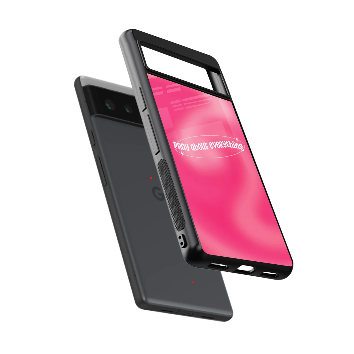 Faith First sleek google pixel 6a cover with tempered glass back and TPU edges