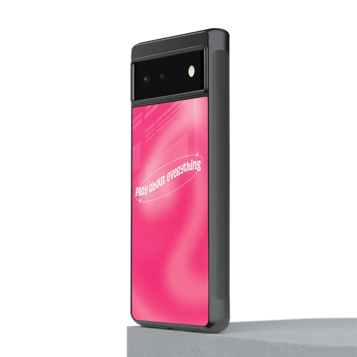 Faith First stylish phone case for google pixel 6a | glossy glass and slim fit