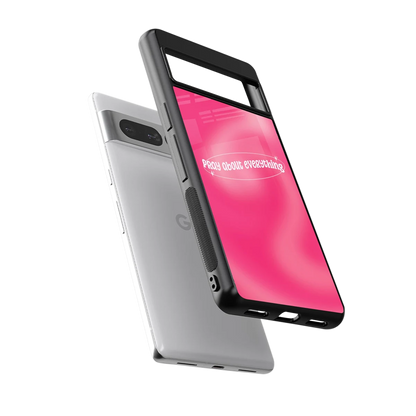 Faith First sleek google pixel 7 pro cover with tempered glass back and TPU edges