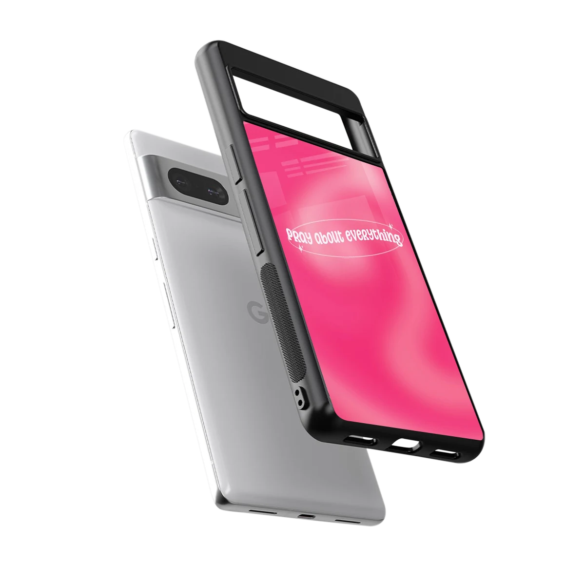 Faith First sleek google pixel 7 cover with tempered glass back and TPU edges