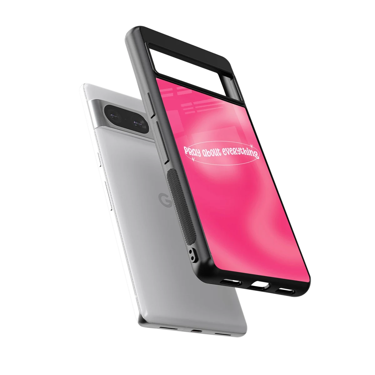 Faith First sleek google pixel 8 cover with tempered glass back and TPU edges