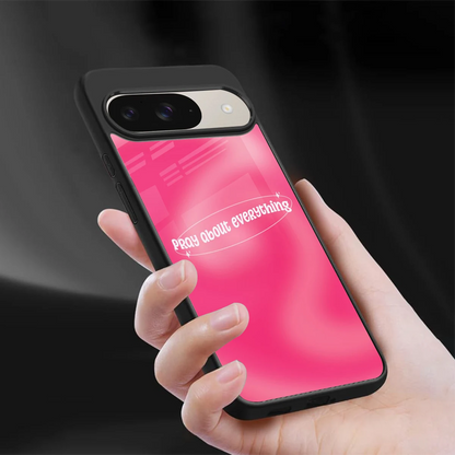 Faith First sleek google pixel 9 cover with tempered glass back and TPU edges