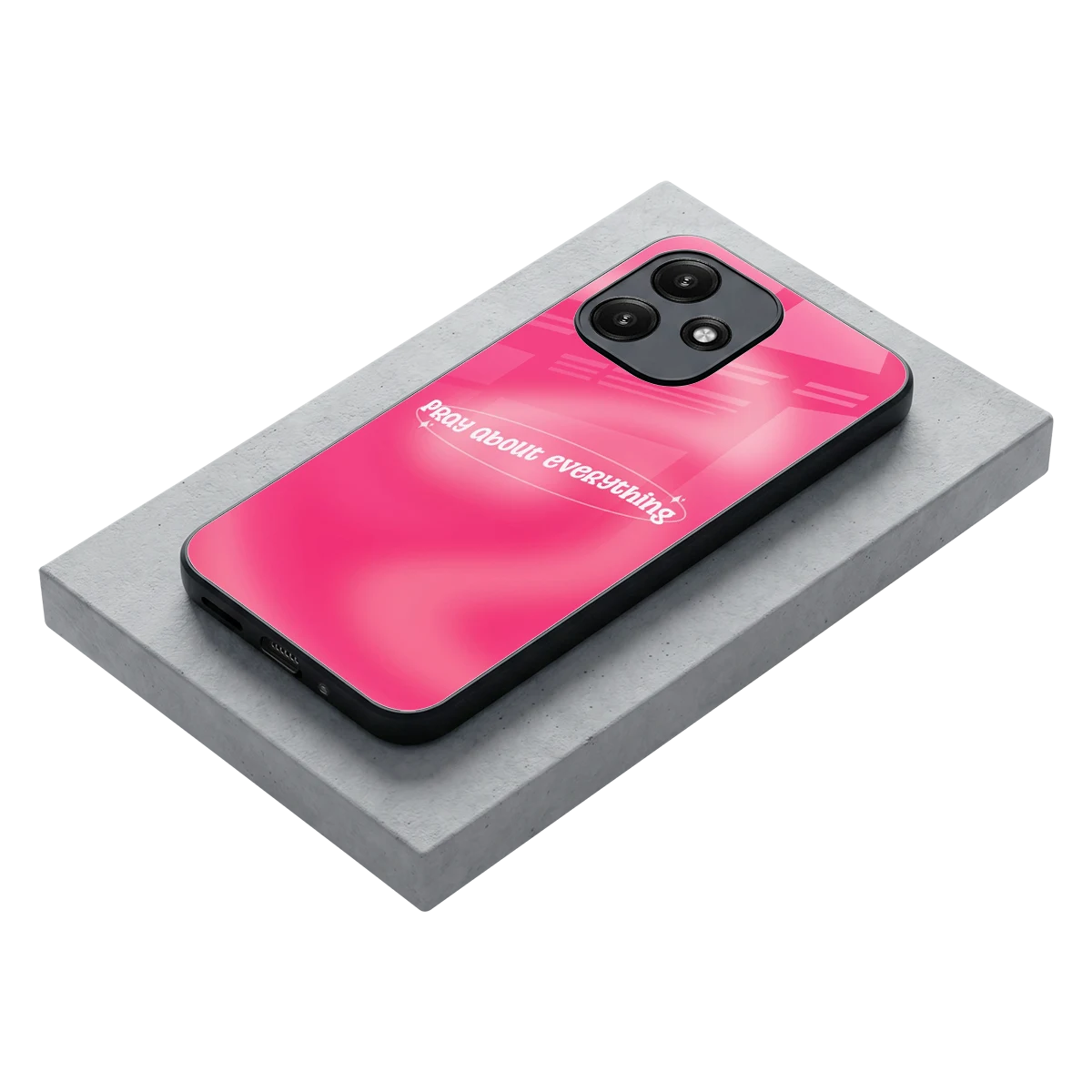 Faith First stylish phone case for redmi 12 5g | glossy glass and slim fit