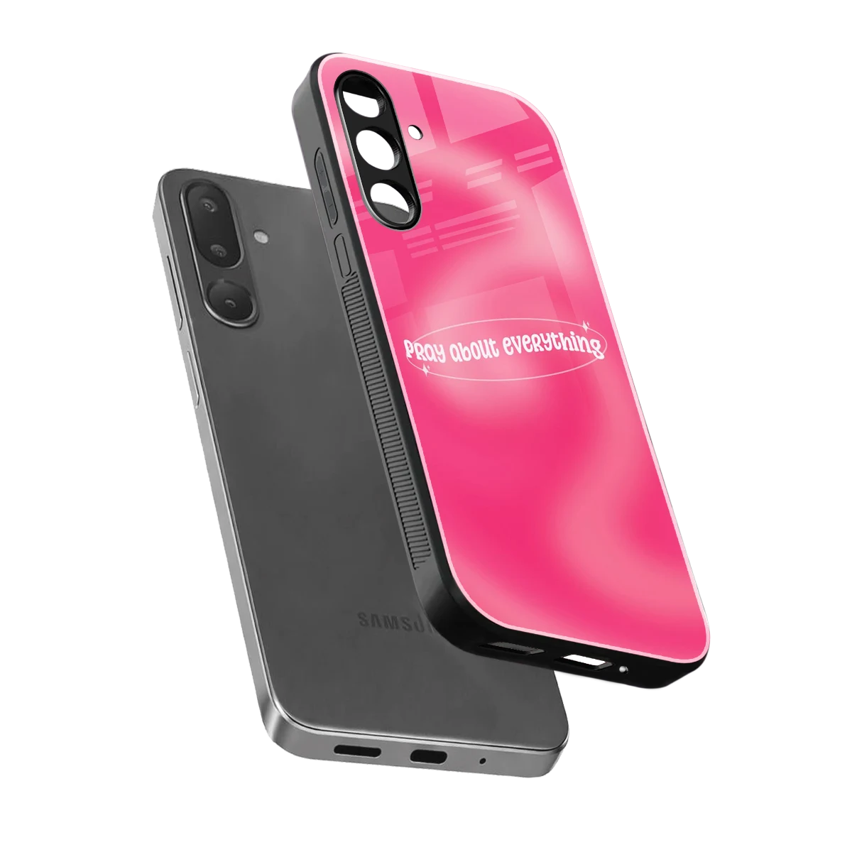 Faith First sleek samsung galaxy m56 5g cover with tempered glass back and TPU edges