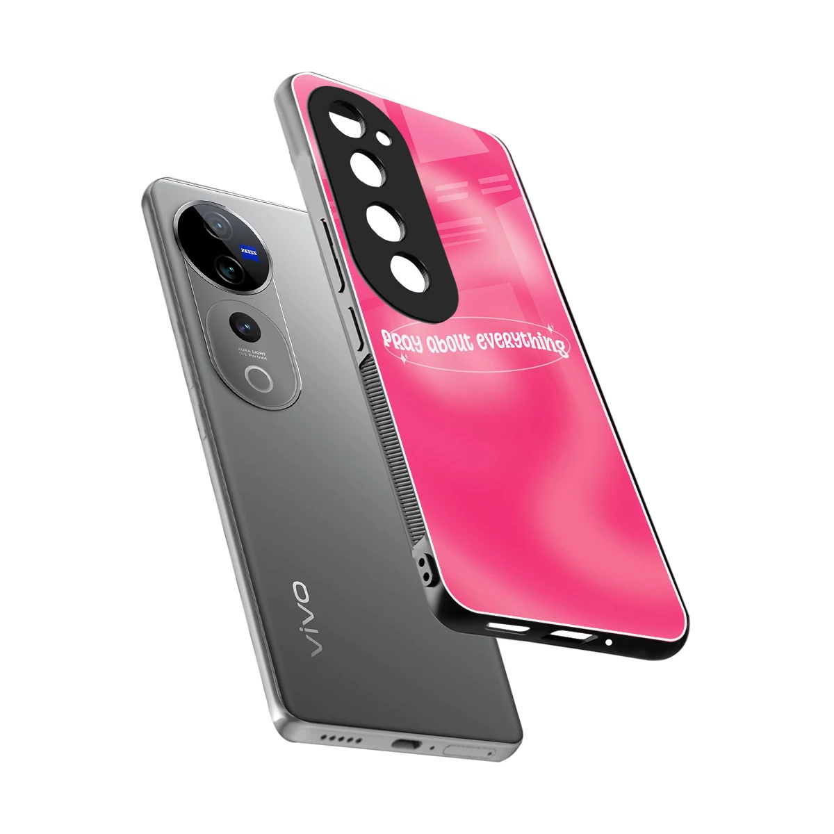Faith First sleek vivo v40 pro cover with tempered glass back and TPU edges