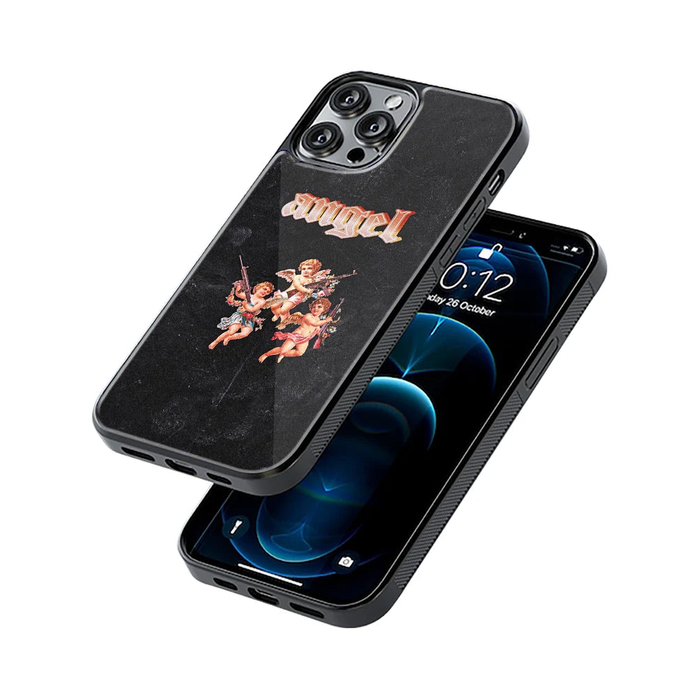 Protective Glass Back Phone Case Compatible with iPhone, Samsung, OnePlus, Pixel & More