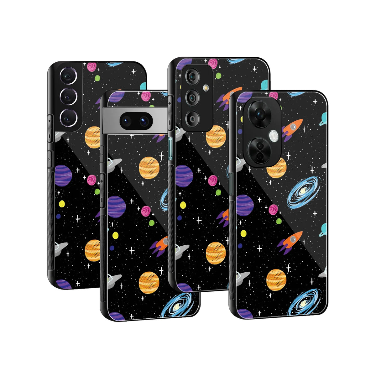 Stylish Glass Back Case for All Smartphones iPhone, Samsung, OnePlus, Pixel, Redmi, Oppo, Vivo, Motorola