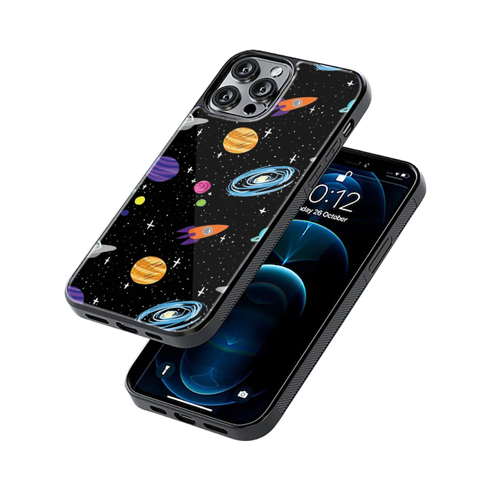 Protective Glass Back Phone Case Compatible with iPhone, Samsung, OnePlus, Pixel & More
