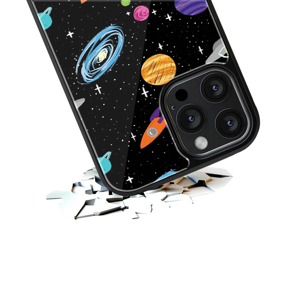 Durable Glass Back Mobile Case for iPhone, Samsung, OnePlus, Google Pixel, Redmi, Vivo, Oppo