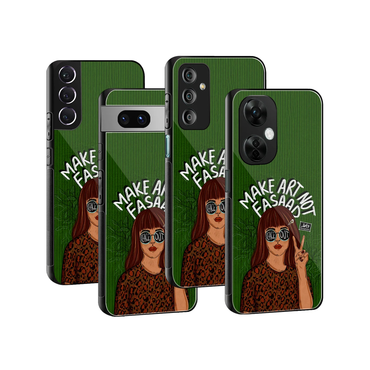Stylish Glass Back Case for All Smartphones iPhone, Samsung, OnePlus, Pixel, Redmi, Oppo, Vivo, Motorola