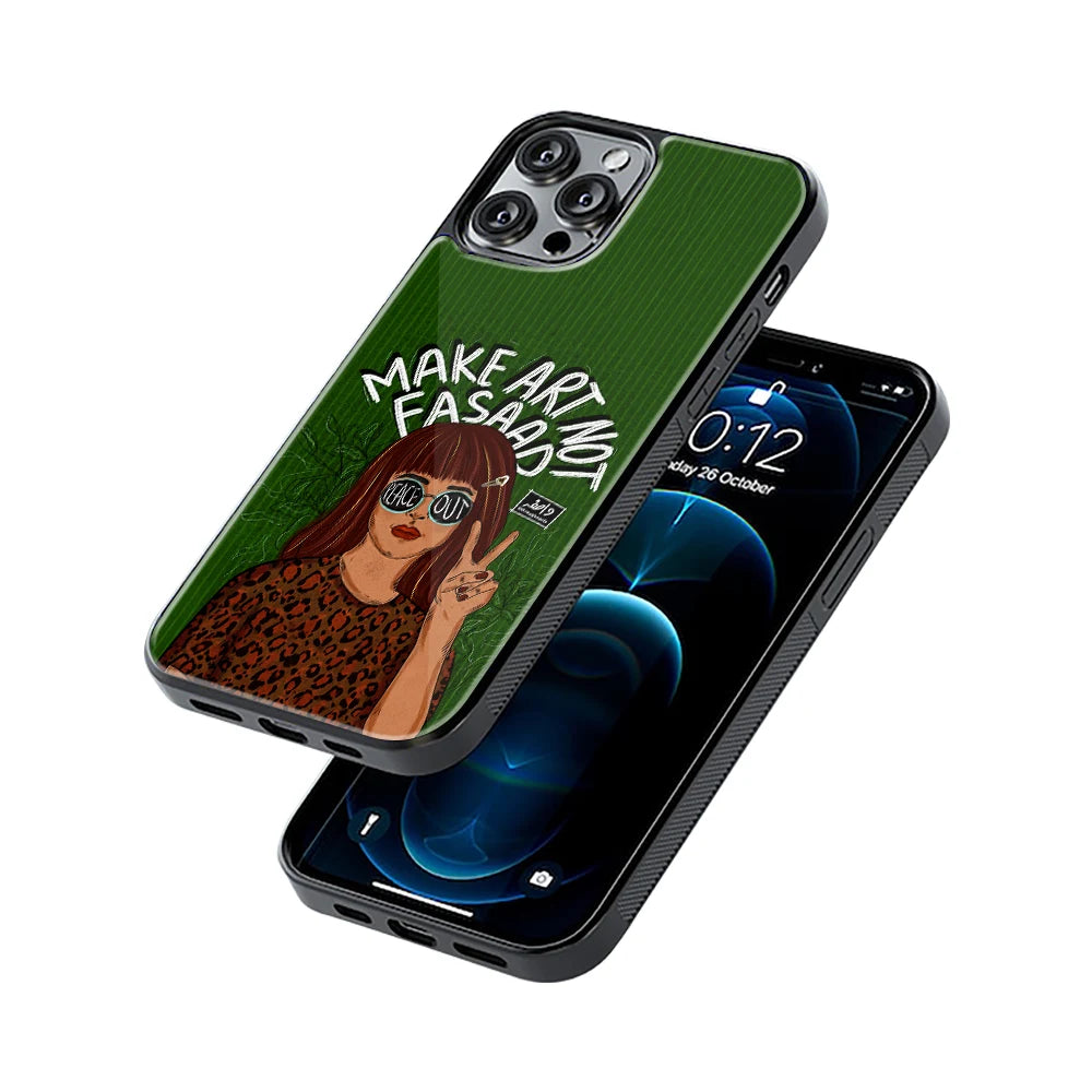 Protective Glass Back Phone Case Compatible with iPhone, Samsung, OnePlus, Pixel & More