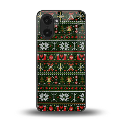 Festive Knit back phone cover | glass case for oneplus nord ce5 5g