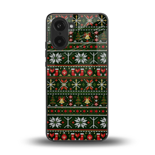 Festive Knit back phone cover | glass case for oneplus nord ce5 5g