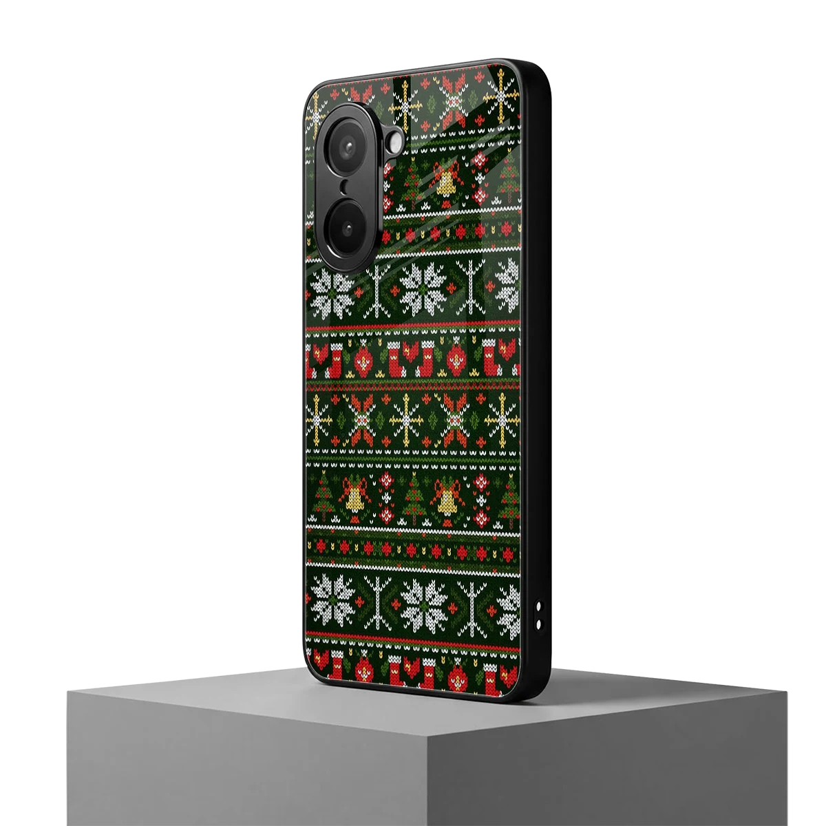 Festive Knit oneplus nord ce5 5g mobile cover | shockproof glass phone case