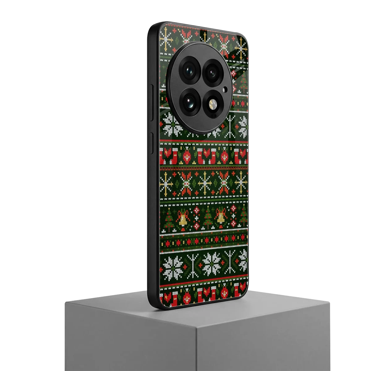 Festive Knit oneplus 13 mobile cover | shockproof glass phone case