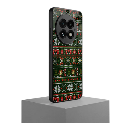 Festive Knit oneplus 13 mobile cover | shockproof glass phone case