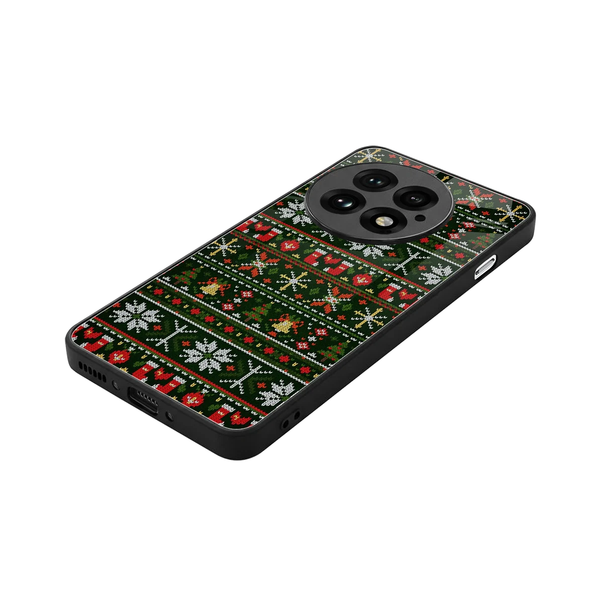 Festive Knit stylish phone case for oneplus 13 | glossy glass and slim fit