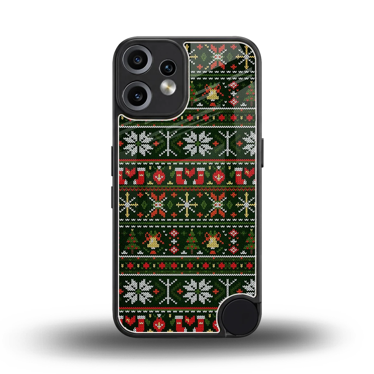 Festive Knit back phone cover | glass case for cmf nothing phone 2 pro