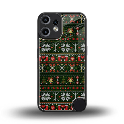 Festive Knit back phone cover | glass case for cmf nothing phone 2 pro