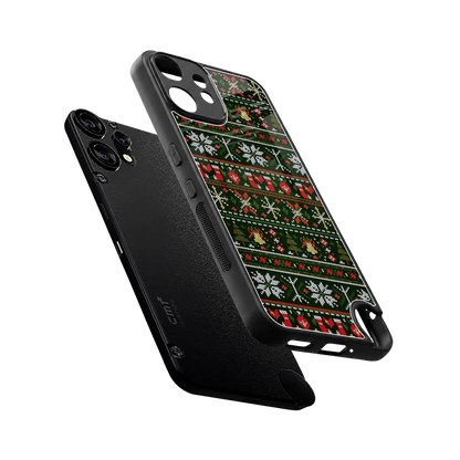 Festive Knit sleek cmf nothing phone 2 pro cover with tempered glass back and TPU edges