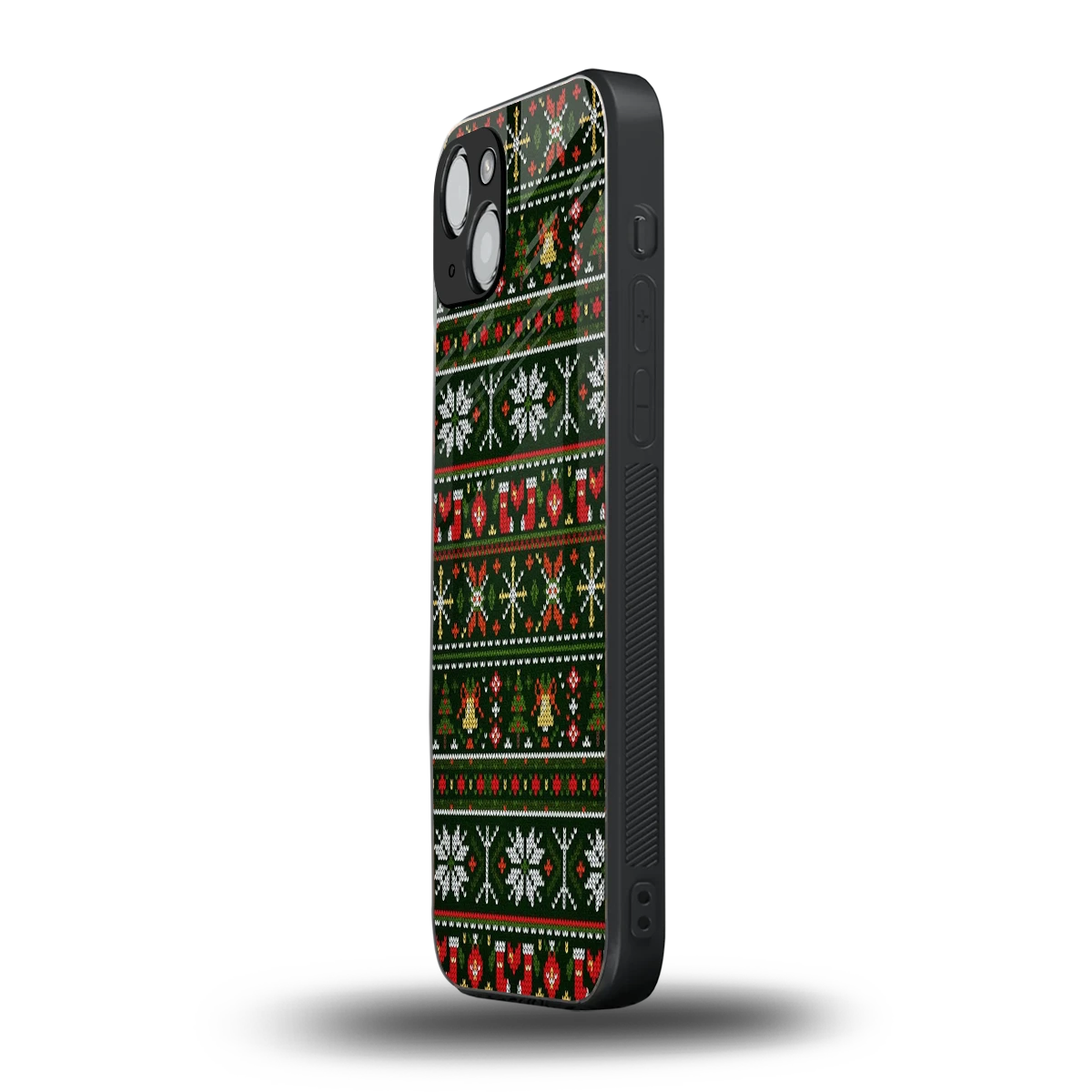 Festive Knit iphone 15 mobile cover | shockproof glass phone case